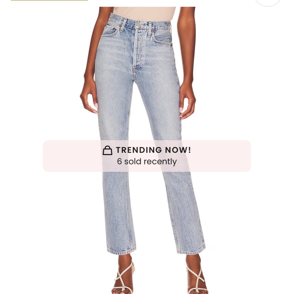 Agolde Riley High Rise Straight Crop in Renewal